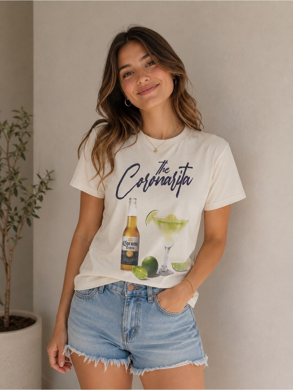 The Coronarita Corona Margarita Graphic Tee Size Small